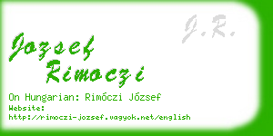 jozsef rimoczi business card
